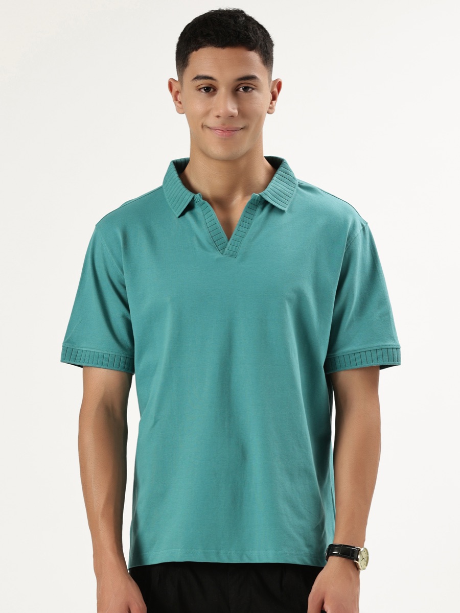 Polo V-Neck Old Money – Lagoon