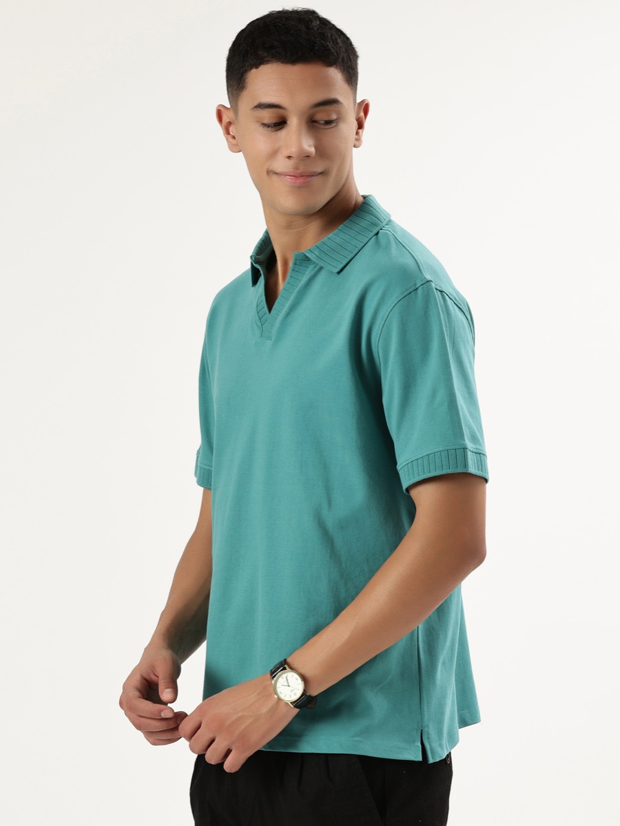 Polo V-Neck Old Money – Lagoon