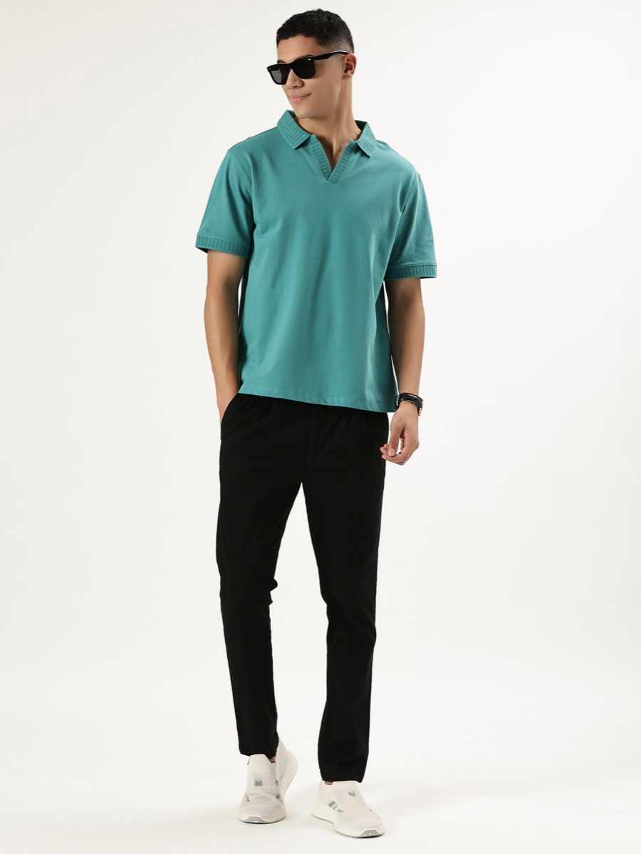 Polo V-Neck Old Money – Lagoon