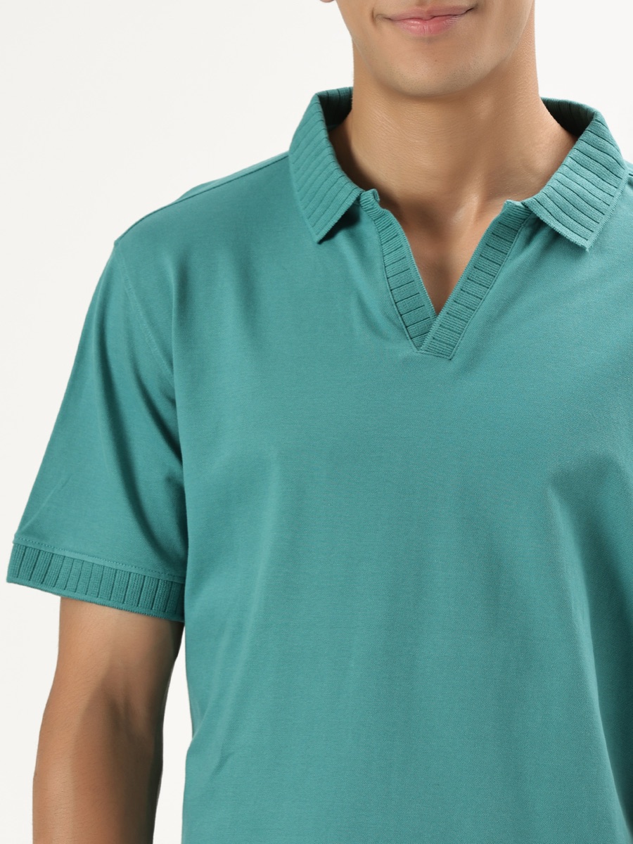 Polo V-Neck Old Money – Lagoon