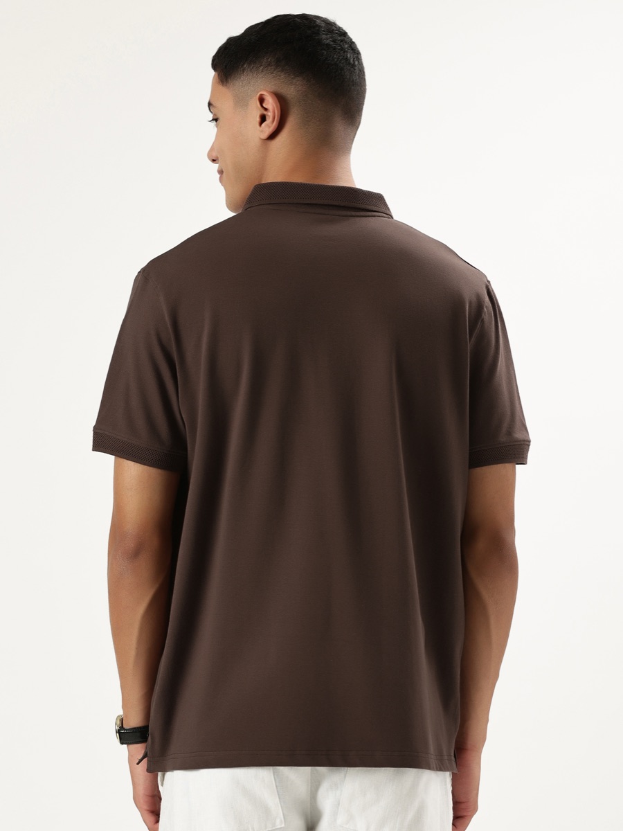 Classic Mode Half-Sleeve Polo – Brown
