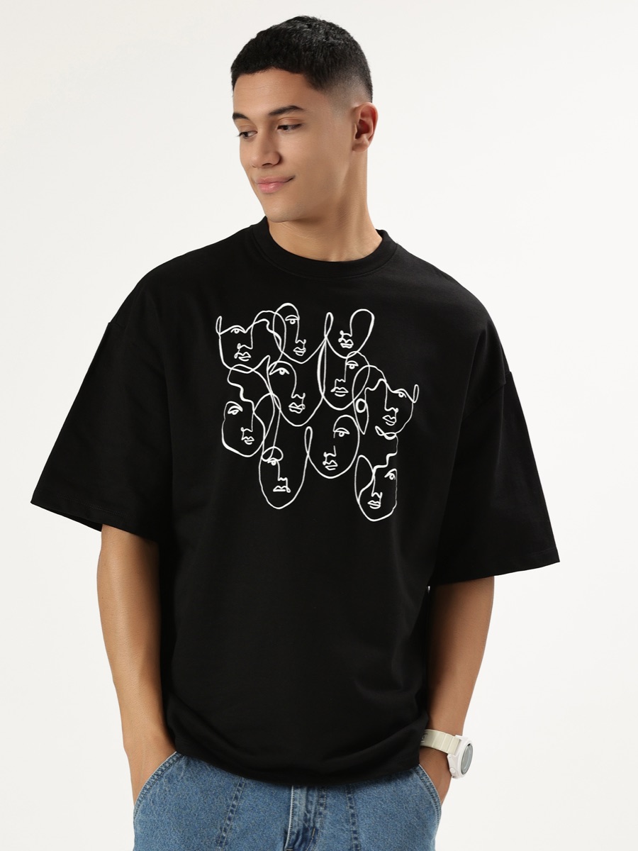Offbeat Oversized Tee – Black