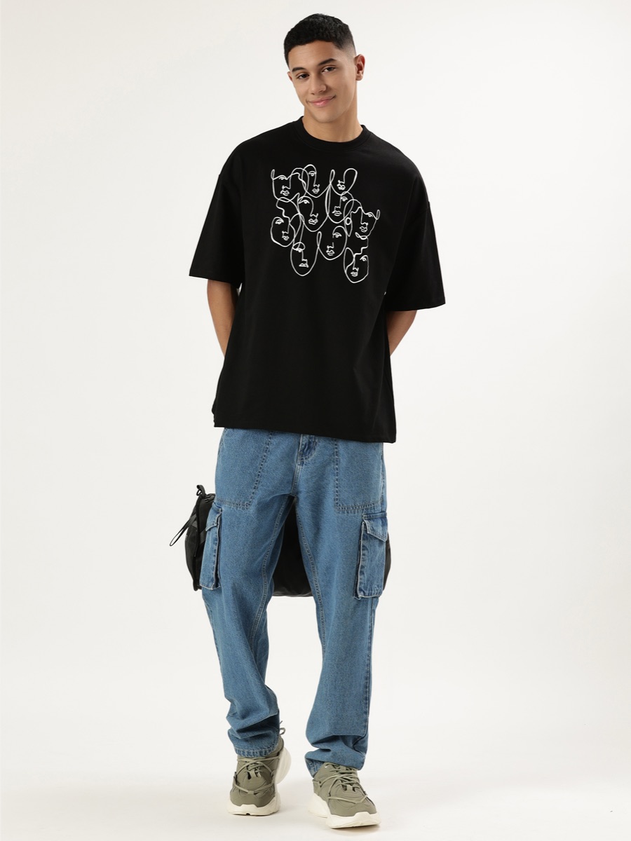 Offbeat Oversized Tee – Black