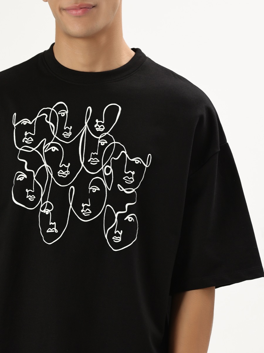 Offbeat Oversized Tee – Black