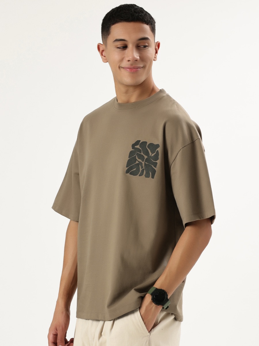 Offbeat Oversized Tee – Sandstone