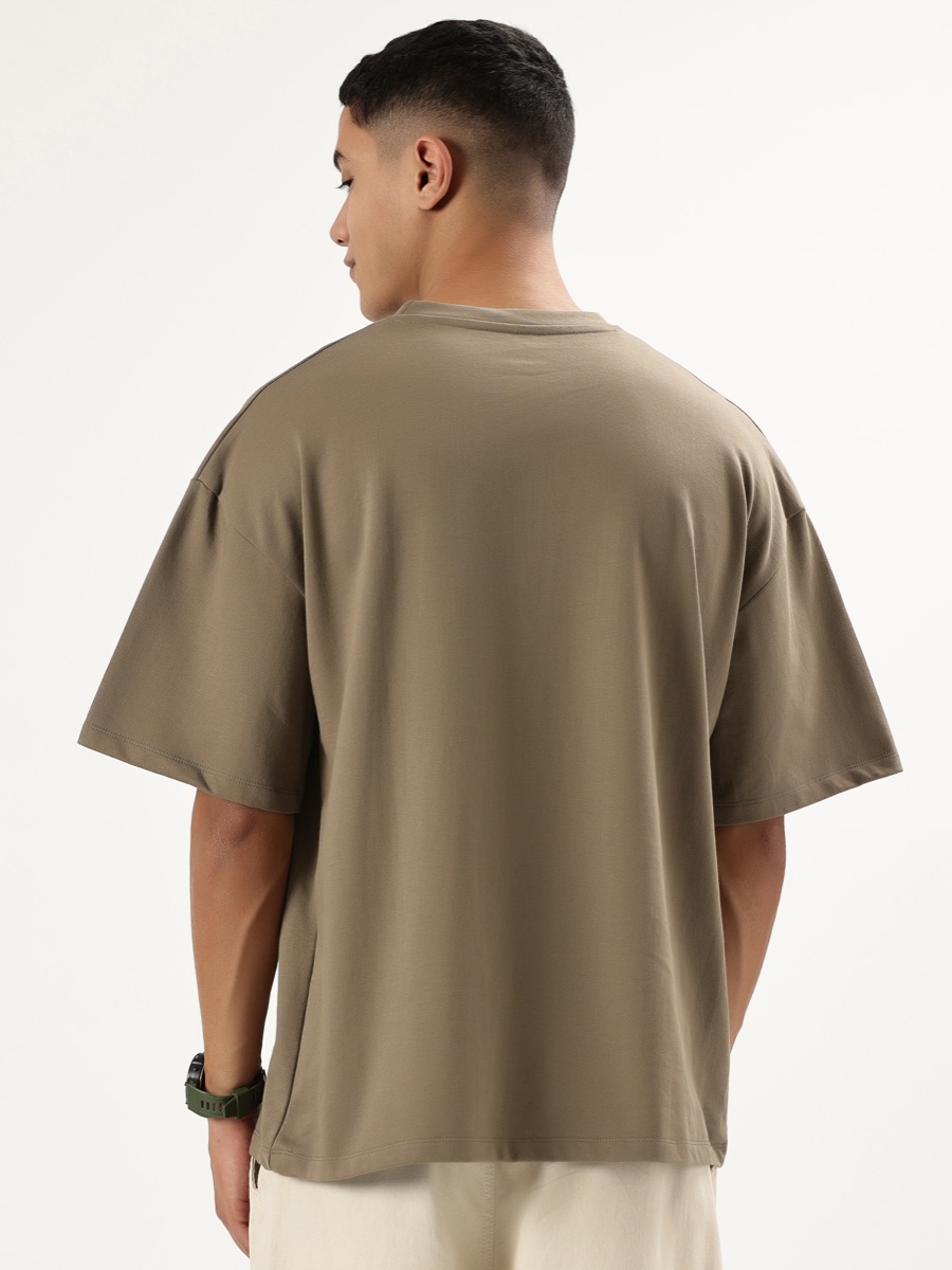 Offbeat Oversized Tee – Sandstone
