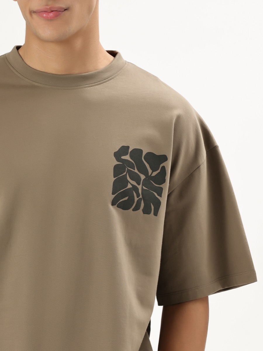 Offbeat Oversized Tee – Sandstone