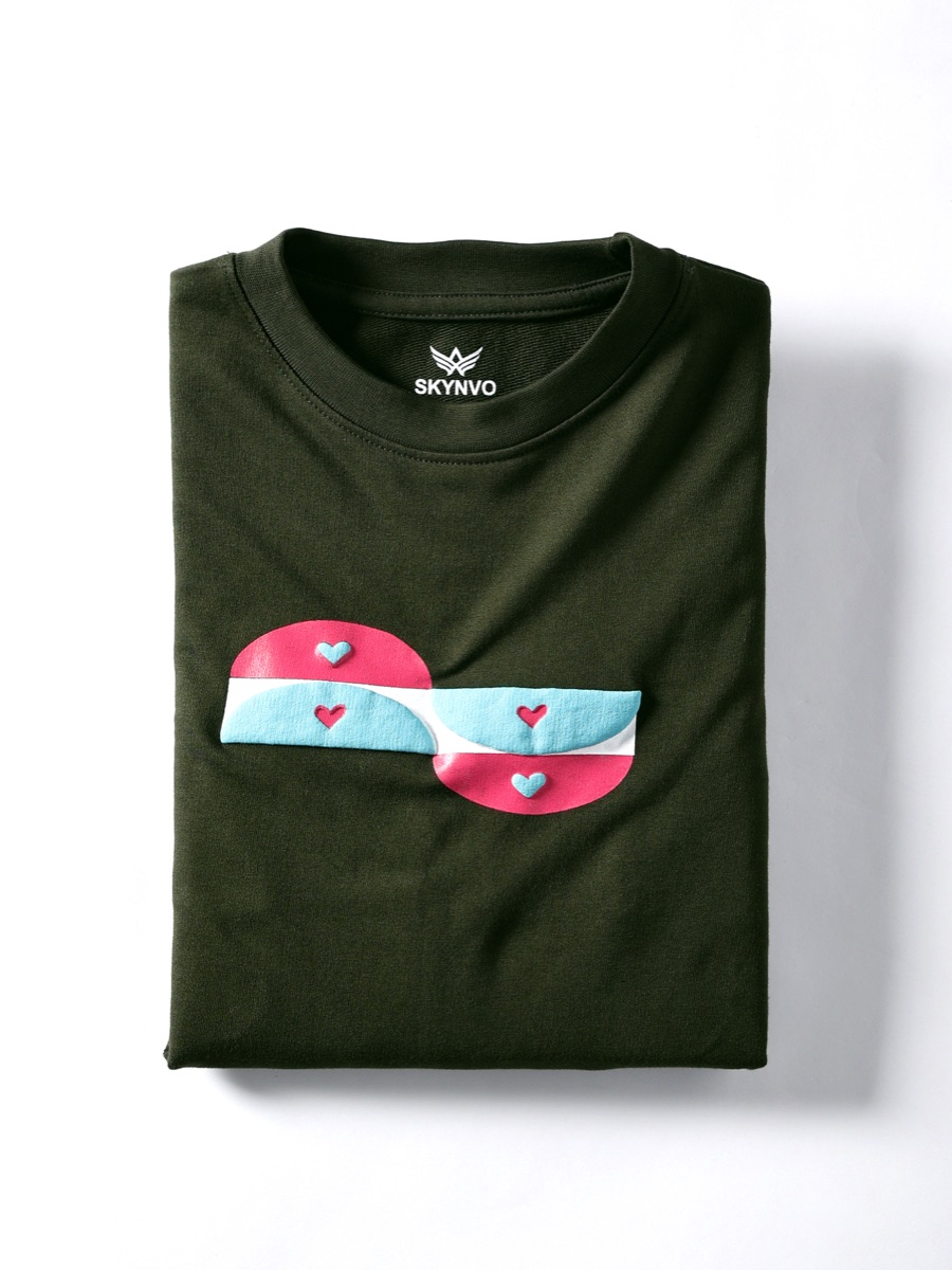 Offbeat Oversized Tee – Moss Green