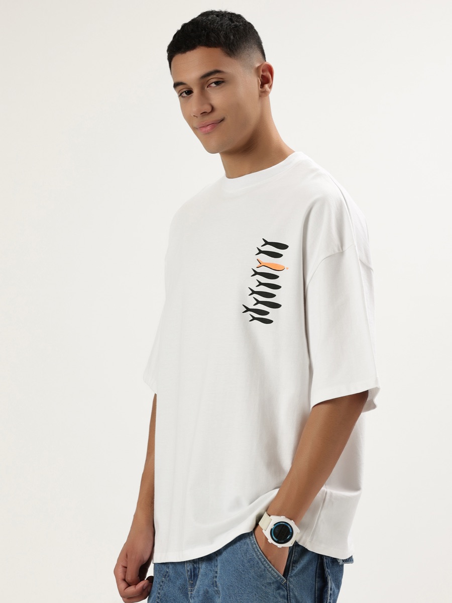 Offbeat Oversized Tee – White