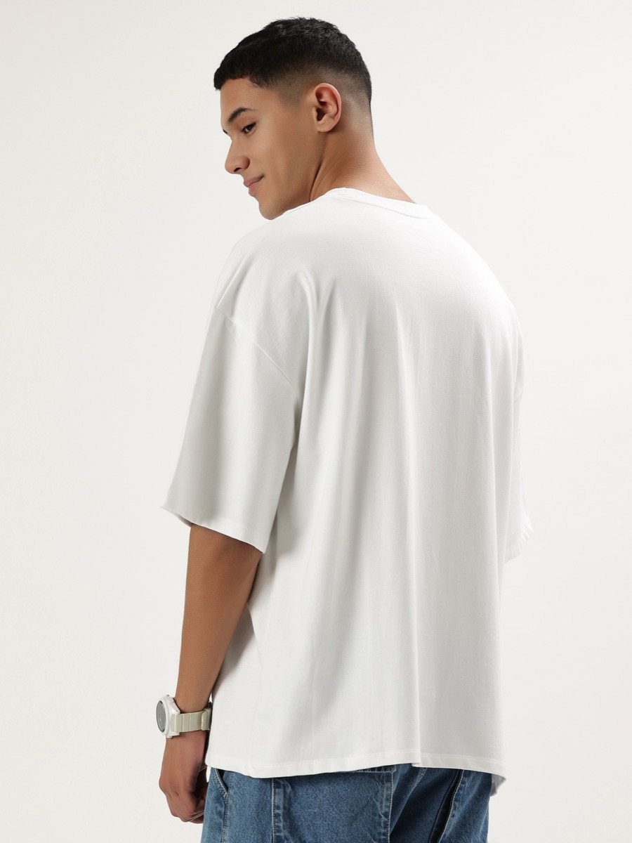 Offbeat Oversized Tee – White